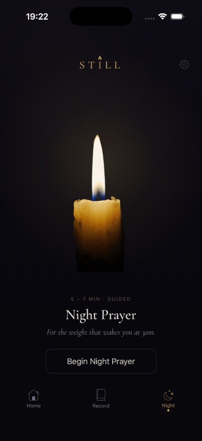 Night Prayer candle screen