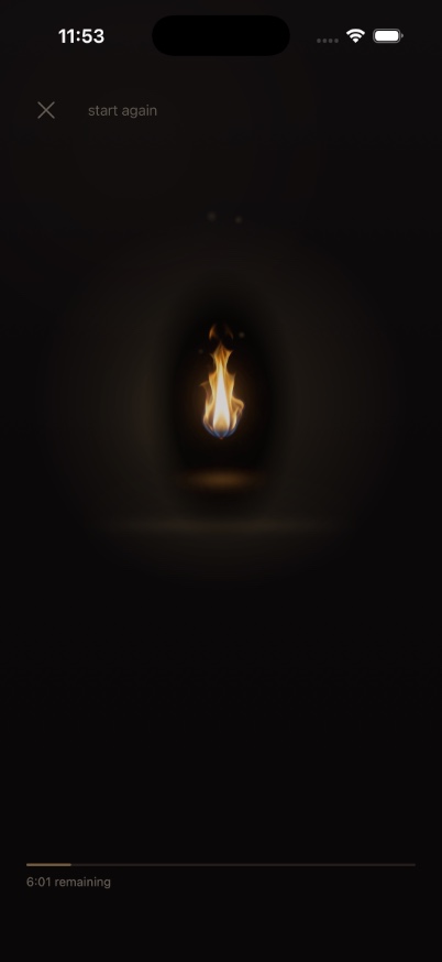 Still Night Prayer listening screen